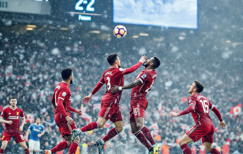 폭설 속 EPL 빅매치: 리버풀 vs 맨유 2-2 무승부의 명장면과 순위 변화