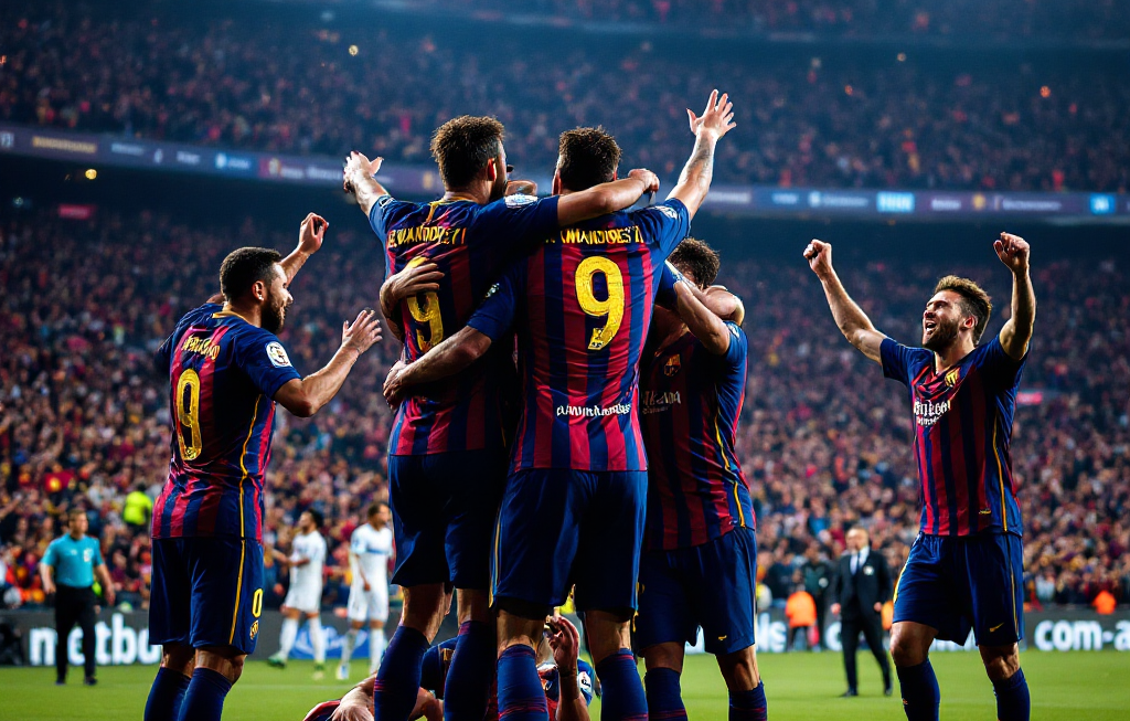 바르셀로나의 3-0 승리, 올모 부상에도 레반도프스키 쐐기골로 선두 굳히기