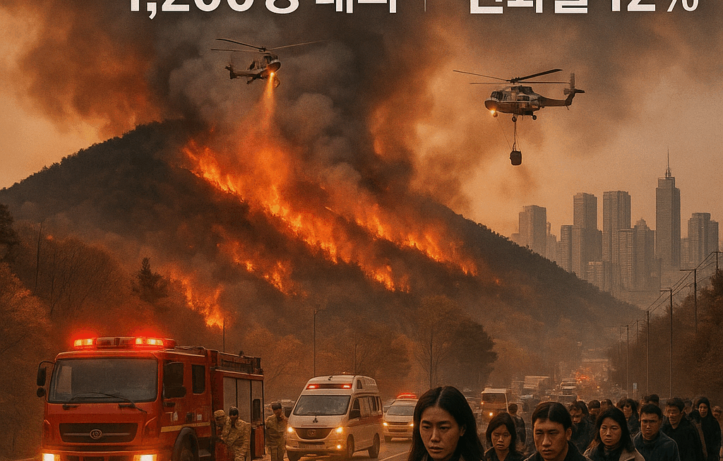 Daegu Hamjisan Large Forest Fire: 1,200 Evacuated, 12% Contained… What Went Wrong?