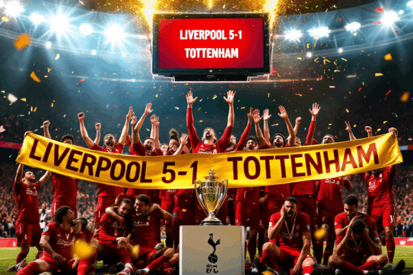 Liverpool’s 5-1 Dominance Secures EPL Title After 5 Years! Tottenham’s Defense Crumbles in Son Heung-min’s Absence