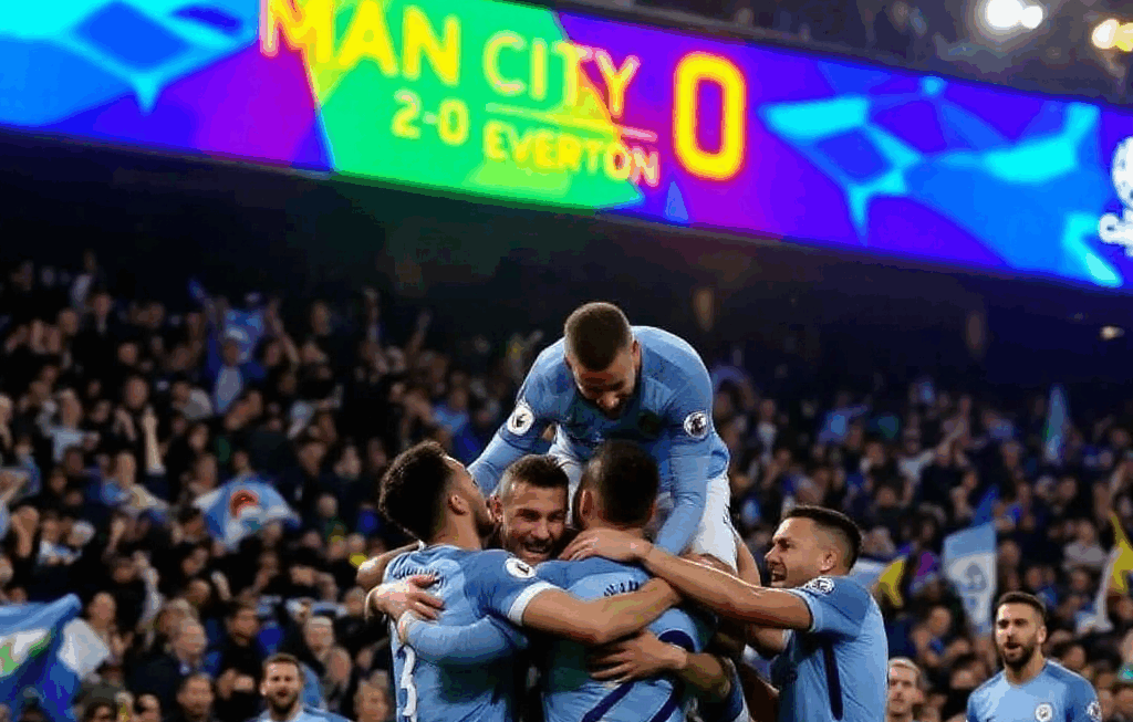 Man City’s Comeback Victory to Reach Champions League, Defeating Everton 2-0