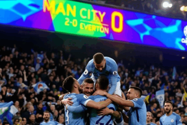 챔피언스리그 티켓 향한 맨시티의 역전승, 에버턴 2-0 제압
