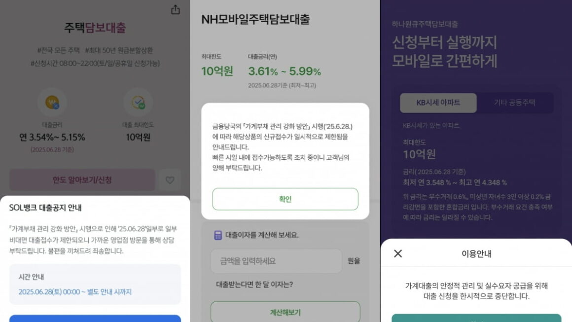 [한국경제] 모든 은행, 주담대·신용대출 비대면 접수 중단했다