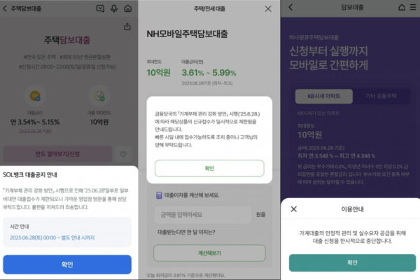 [한국경제] 모든 은행, 주담대·신용대출 비대면 접수 중단했다
