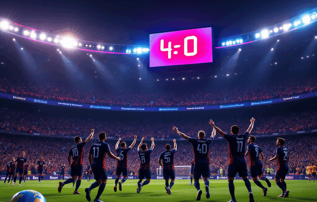 PSG, 메시의 인터 마이애미에 4-0 대승: FIFA 클럽 월드컵 8강행 성공