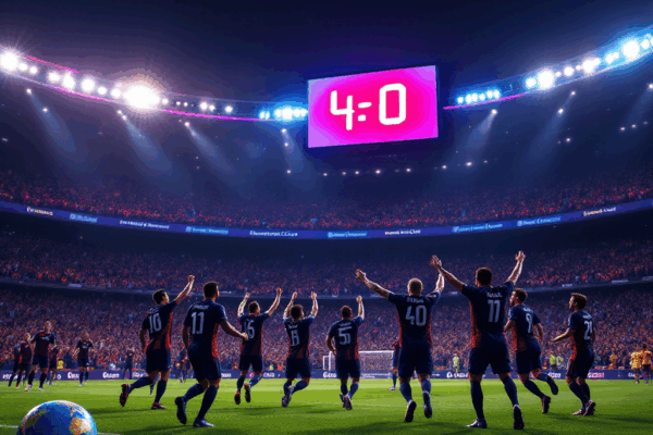 PSG, 메시의 인터 마이애미에 4-0 대승: FIFA 클럽 월드컵 8강행 성공