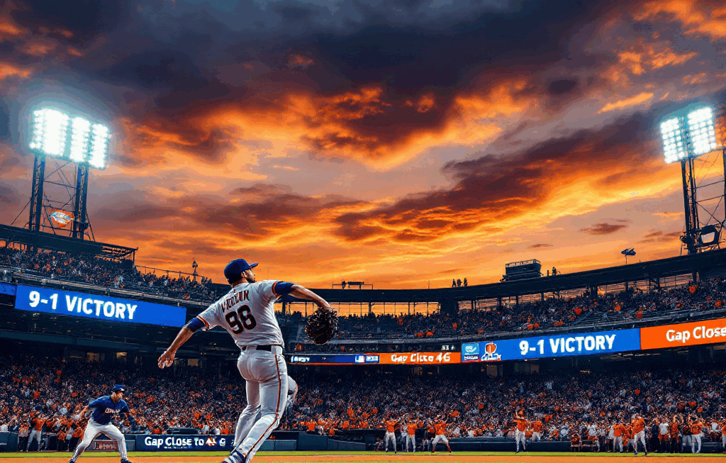 한화 vs 롯데: 와이스 완벽투구로 9-1 압승, LG와 격차 4G로 좁혀