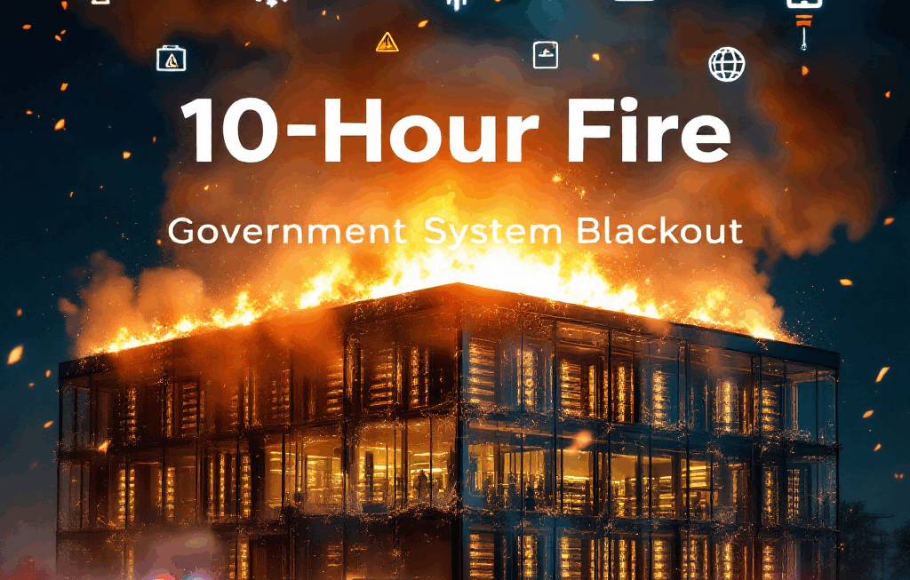 국가정보자원관리원 10시간 화재: LG배터리 폭발로 정부 시스템 70개 마비