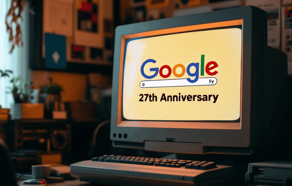 구글 27주년: 추억의 1998년 로고로 돌아간 기념 두들의 비하인드