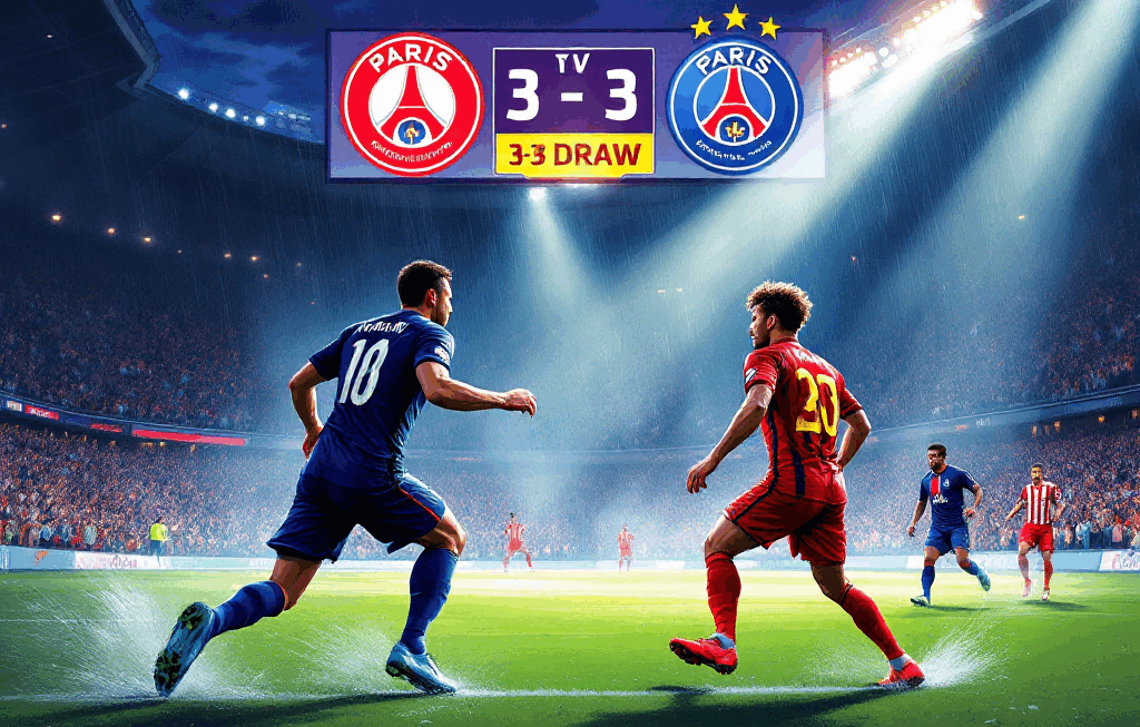 PSG vs 스트라스부르 3-3 역전극! 이강인 풀타임 활약에도 아쉬운 무승부