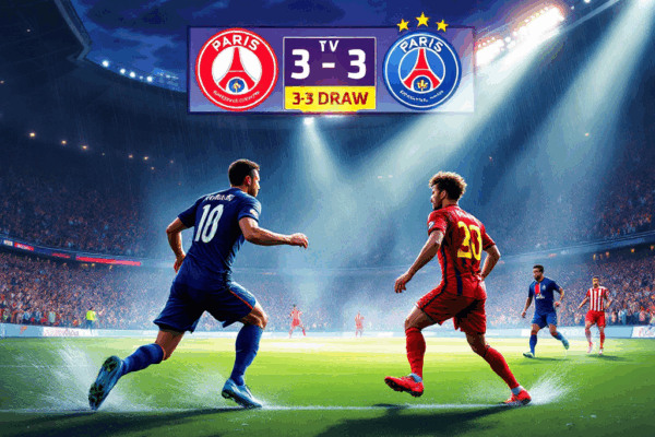 PSG vs 스트라스부르 3-3 역전극! 이강인 풀타임 활약에도 아쉬운 무승부