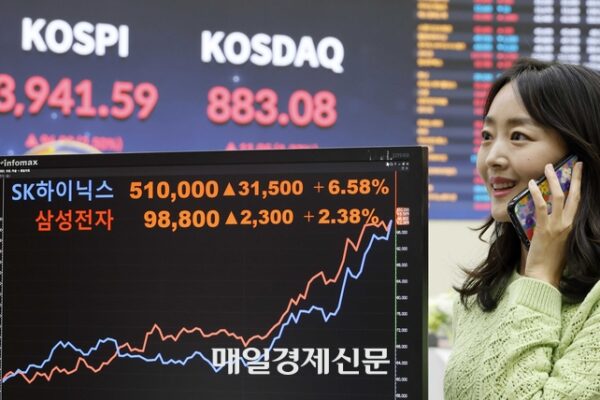 [뉴스] 코스피 3941.59, SK하이닉스 50만원 돌파