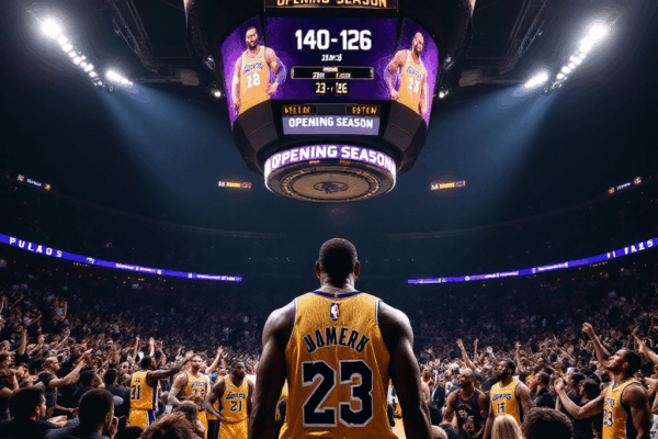 르브론 제임스 23번째 시즌 개막전, 레이커스 재즈 140-126 압도