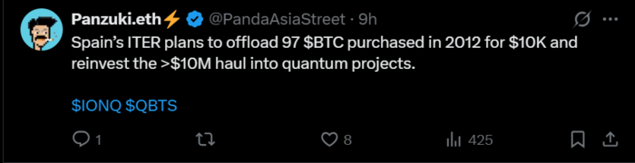 [뉴스] “실험용으로 샀는데 1000배 ‘잭팟’…스페인 연구소, 135억 비트코인 판다”