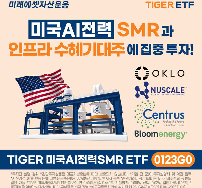 [뉴스] 뉴스케일파워·오클로 최대 비중…미래에셋 ‘TIGER 미국AI전력SMR’ ETF 신규 상장