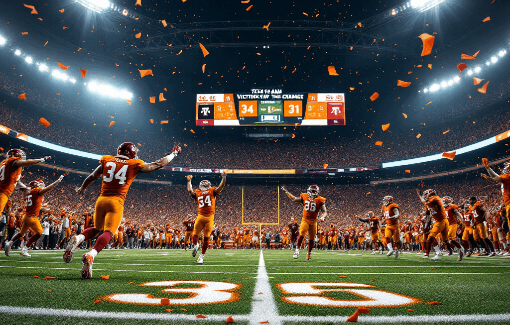 텍사스 롱혼스, 라이벌 A&M 격파하고 SEC 정상 노려