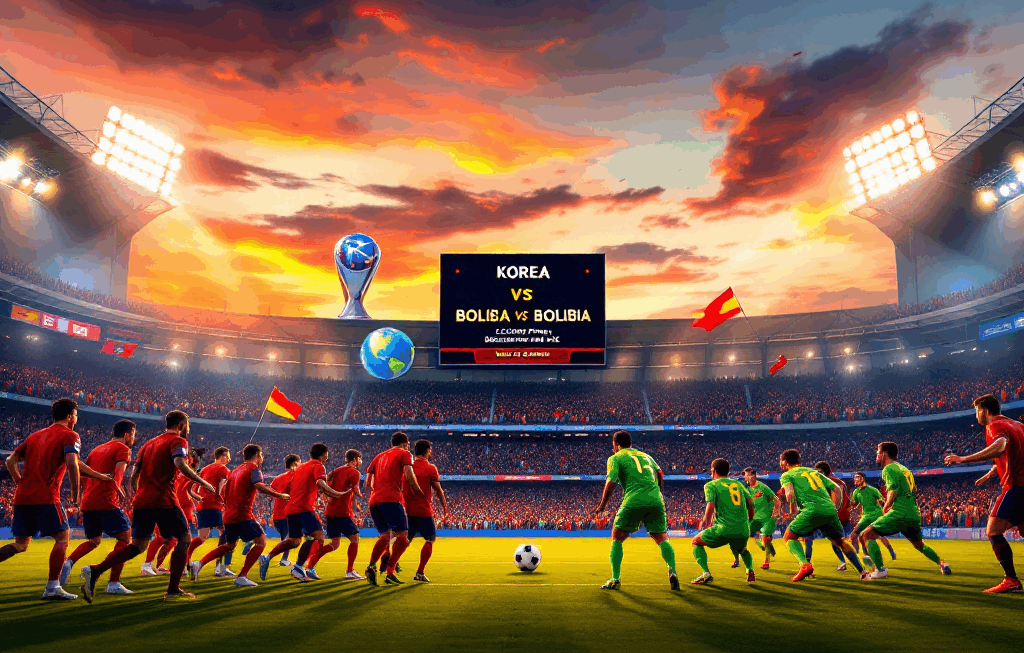 한국 vs 볼리비아 축구 평가전: 2026 월드컵 조추첨 운명 가르는 승부