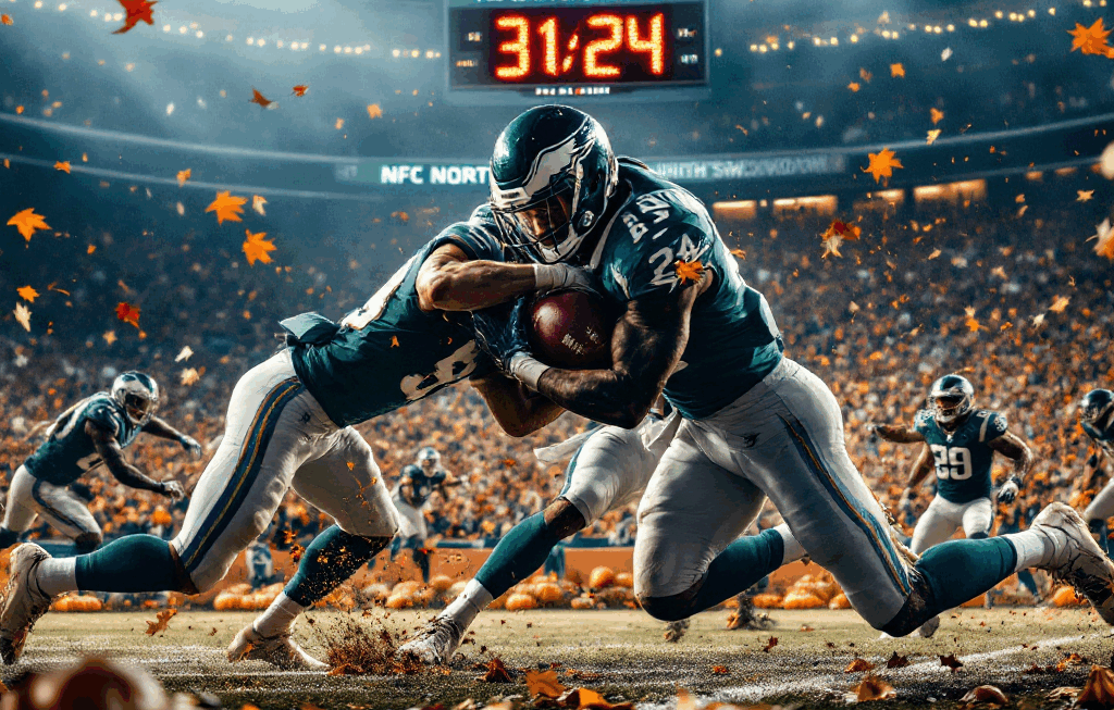 패커스, 추수감사절 라이벌전서 라이온스 31-24 제압! NFC 노스 2위 도약