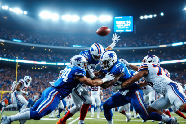 NFL Week 14 하이라이트: 라이언스 vs 카우보이스 플레이오프 운명을 가른 대결