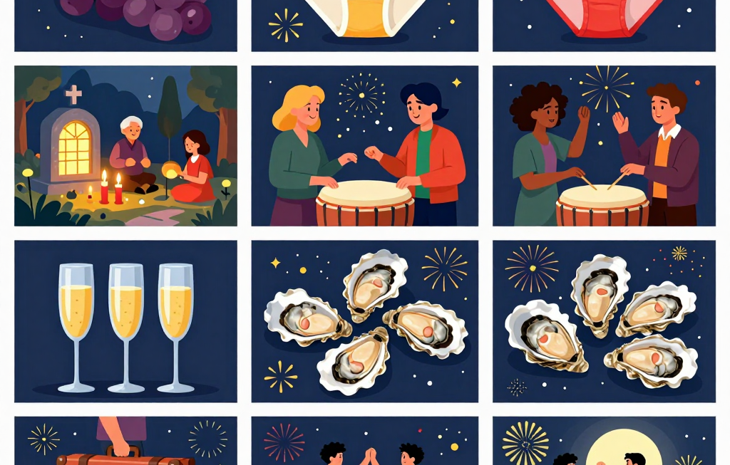 세계 각국 새해 전통 8가지: 포도 먹기부터 묘지 방문까지