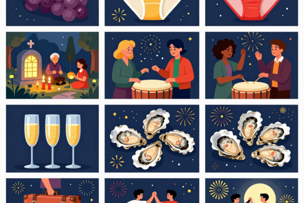 세계 각국 새해 전통 8가지: 포도 먹기부터 묘지 방문까지