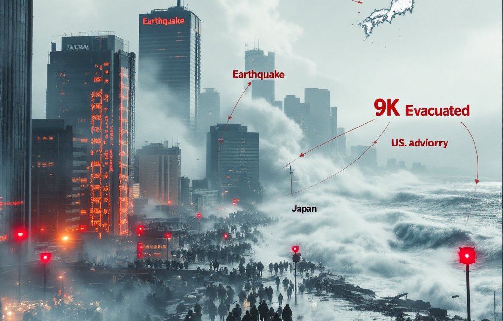 일본 7.6 강진 긴급속보: 미국 경제 직격탄 우려, 9만명 대피령