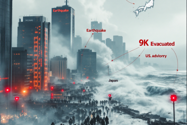 일본 7.6 강진 긴급속보: 미국 경제 직격탄 우려, 9만명 대피령