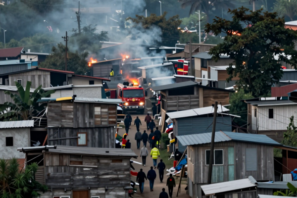 강남 한복판 판자촌 구룡마을, 대형 화재로 100명 긴급 대피