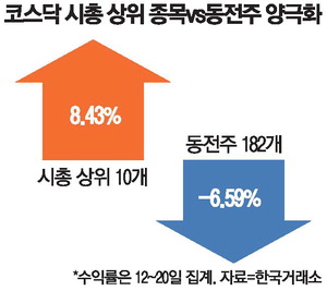 [뉴스] 상폐 경고에 동전주 비명 5곳중 4곳 주가 ‘우수수’