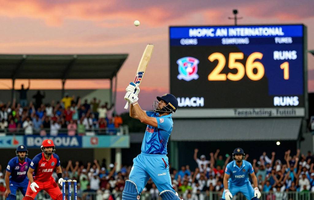 인도, T20 월드컵 역대 2위 스코어 256점 폭발! 짐바브웨 72런차 완파