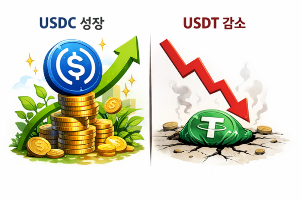 [뉴스] 올들어 덩치 키운 USDC, 역성장한 USDT [매일코인]