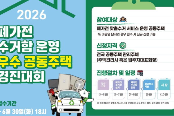 [뉴스] 현대홈쇼핑, 폐가전 자원순환 경진대회 개최…우수 아파트 100곳 뽑는다