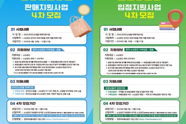 [뉴스] 한유원, 온라인쇼핑몰 판매지원 사업 참여 소상공인 모집