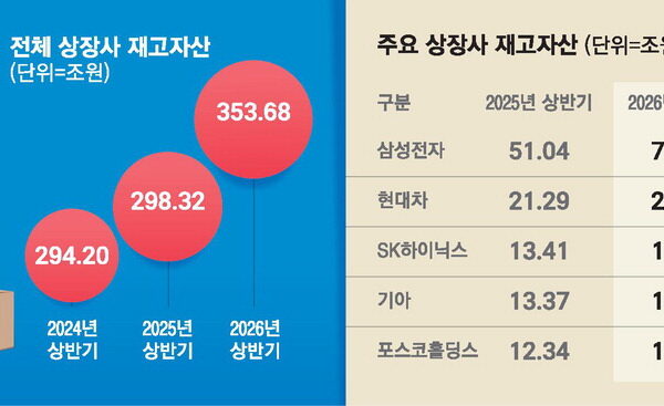 [뉴스] 재고자산 증가도 ‘K양극화’… 반도체·조선 웃고 車·화학 울고