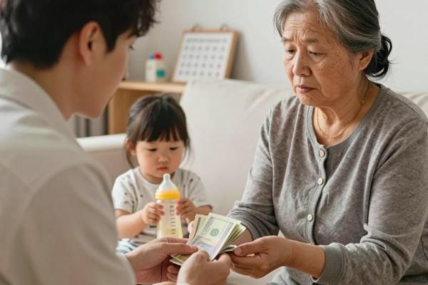 사위가 장모에게 120만원 주면 육아 지시해도 될까?