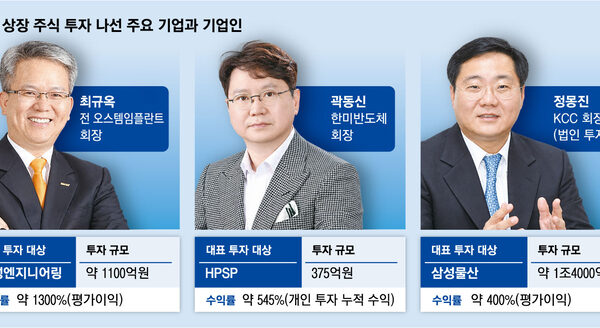 [뉴스] [단독] “1100억으로 1.2조 수익 냈습니다”…주식으로 대박낸 회장님